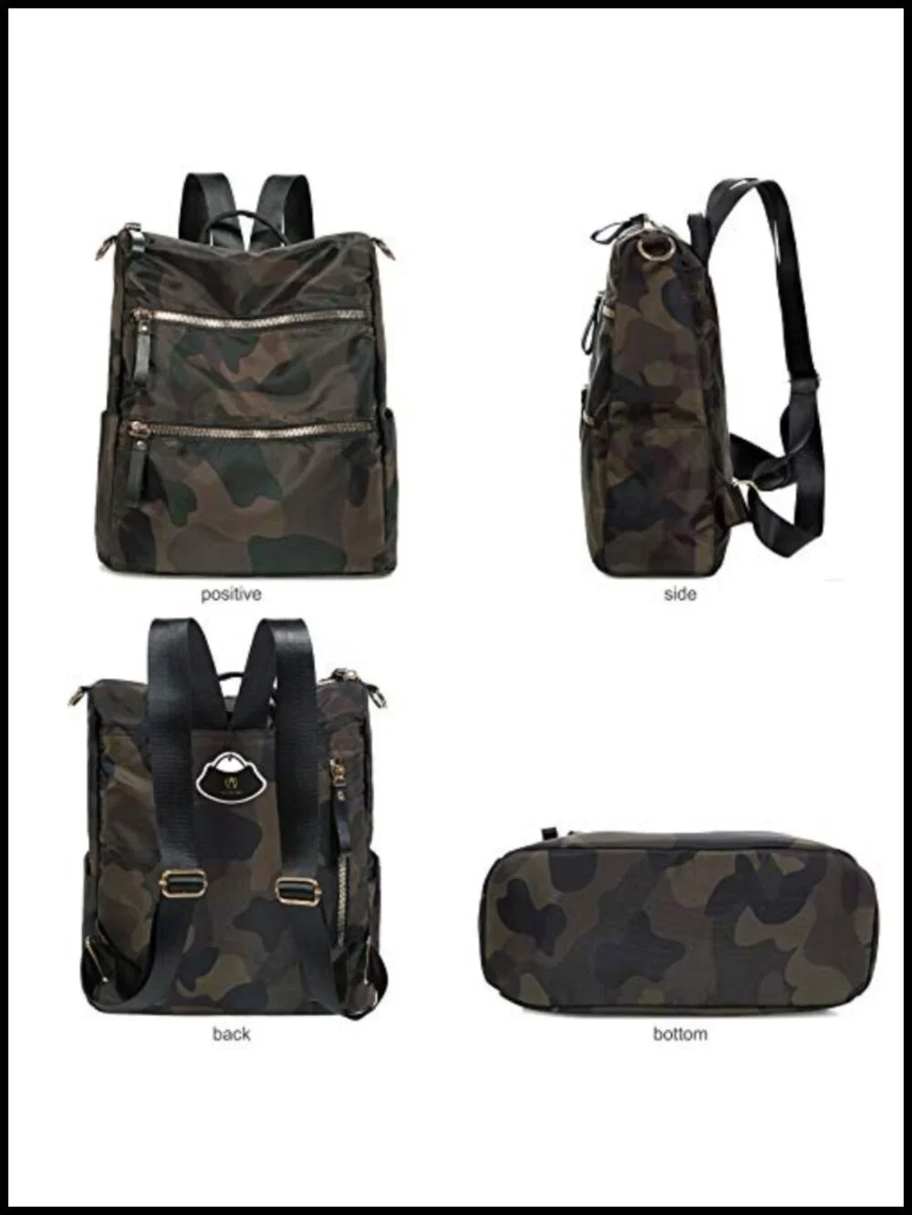 Nylon Backpack Purse 3-in-1 Anti Theft Travel Daypack Lightweight